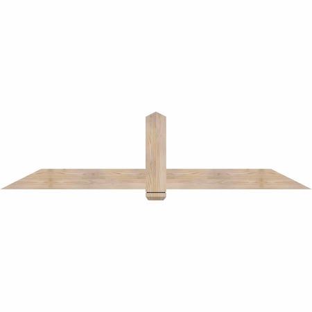 Ekena Millwork Eugene Smooth Timber Gable Bracket, Douglas Fir, 84"W x 21"H x 1 1/2"D x 5 1/2"F, 6/12 Pitch GBW084X21X0206EUG00SDF